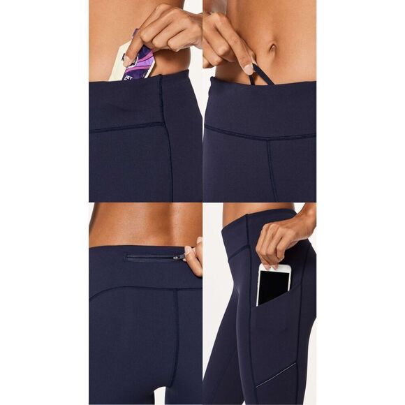 Lululemon Speed Up Tight Full-On Luxtreme 28" In Midnight Navy Size 4 - Picture 4 of 12